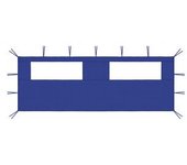vidaXL Pared Lateral De Cenador Con Ventanas Azul 6x2 M