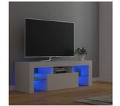 vidaXL Mueble Para Tv Con Luces Led Blanco 120x35x40 Cm