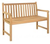 vidaXL Banco De Jardín De Madera Maciza De Teca 114 Cm