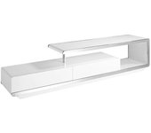 Angel Cerda Mueble TV blanco y acero