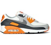 Nike - Zapatilla Air Max 90, Hombre, Summit White-Smoke Grey-Safety Orange, 9,5 USA