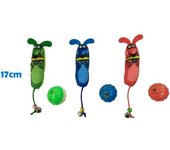 COMPLEMENTOS Peluche Ratón Con Bola Y Cascabel Verde