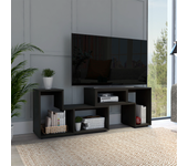 Mueble de televisor extensible beijing con gabinete negro