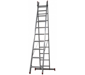 Escalera profesional doble de aluminio. certificación en-131 -2 tramos de 3,5 metros x13