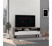 Mueble de televisor oslo con estantería bellota / blanco