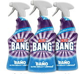 Cillit bang limpiador spray para baños ultra brillo, pack de 3 sprays de 750ml