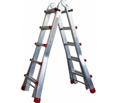 Escalera telescópica multiusos fabricada en aluminio de -5+5 convertible en 10+10 229cm