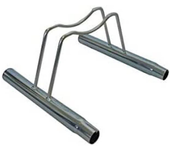 Andrys - soporte para bicicletas de 1 puesto, con cono, también para bicicletas con freno de disco, galvanizado, plata, 38.5 x 42 x 26 cm