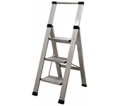Escalera de aluminio plegable plana -3 peldaños 115cm