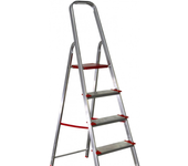 Escalera homelux plegable de aluminio mixta peldaños de 12cm -3 peldaños + plataforma