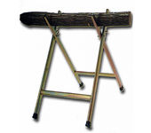 Andrys - caballete plegable para cortar troncos, con tornillería y tapones de pvc, de acero galvanizado en frío, 80 x 49 x 100 cm, color oro tropical