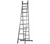 Escalera profesional doble de aluminio. certificación en-131 -2 tramos de 3,5 metros x13 peldaños