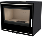 Termofoc - estufa de leña insertable con turbina modelo portimao c595 de 6,5 kw