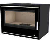 Termofoc - estufa de leña insertable con turbina modelo portimao c795 de 8 kw