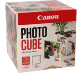 Canon Photo Cube Creative Pack, Incluye 40 Hojas de Papel Fotográfico Brillo y Marco de Fotos XLBoom Acrílico 13x13, Compatible con Impresoras de Inyección de Tinta PIXMA, Naranja