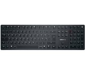CHERRY KW X ULP, Teclado Mecánico Ultraplano de Alta Gama, Distribución de Teclado Alemán (QWERTZ), Inalámbrico, Multidispositivo Para Hasta 4 Dispositivos, Recargable, Negro