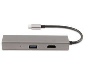 CoolBox Hub miniDOCK4 USB-C Alámbrico USB 3.2 Gen 1 (3.1 Gen 1) Type-C Acero