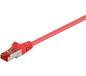 Goobay 95507 CAT 6 - Cable de enlace, S/FTP (PiMF), color rojo