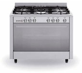 Cocina Gas - Vitrokitchen MX96IN, 90 cm, 5 fuegos, Acero Inoxidable