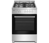 Cocina Gas - Vitrokitchen PF6060IB, 60 cm, 4 fuegos, Acero Inoxidable