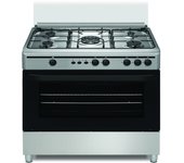 Cocina Gas - Vitrokitchen CB9060IN, 90 cm, 5 fuegos, Acero Inoxidable