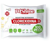 100 UN PetShine Toallitas Húmedas con Clorhexidina para perros y gatos– Pack Económico