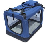 Transportin para perros plegable Yatek de entradas laterales y superiores con alta visibilidad, confort y seguridad para tu mascota, talla XXL (91,4 x 63,5 x 63,5 cm)
