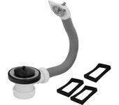 ABRISA 00000000 Valvula Fregadero Ø70 mm. 1 1/2" con Rebosadero, Blanco