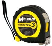 WOLFPACK LINEA PROFESIONAL - Flexometro Gummy Grip Con Doble Freno Longitud 3 Metros Ancho 16 mm. Magnetico.Metro Medición, Metro Magnetico, Hogar, Bricolaje