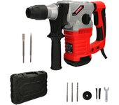 WOLFPACK LINEA PROFESIONAL Martillo Demoledor Perforador SDS PLUS 1.500 Watt. Con Accesorios y Maletin. 4.000 IPM 6 Julios.