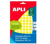 APLI 02730 etiqueta autoadhesiva Alrededor Permanente Amarillo 1008 pieza(s)