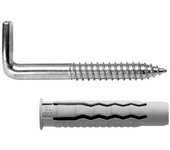 MAURER 13136510 Kit Sanitario Alcayata con Taco Ø 12 x 60 mm. Fijación Calentadores/Termos De Agua, Multicolor