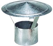 WOLFPACK LINEA PROFESIONAL - Sombrero Galvanizado para Estufa, Chimenea, Extracción de Humos, Para tubo Ø 110 mm.
