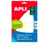 APLI 01655 etiqueta autoadhesiva Rectángulo Permanente Blanco 40 pieza(s)
