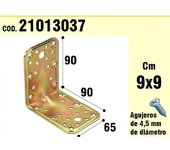 WOLFPACK LINEA PROFESIONAL Soporte para Madera Ángulo 65x90x90 mm. Espesor 2,5 mm.