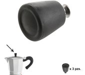 Pomo cafetera aluminio inducción 6 / 9 / 12 tazas (3 piezas)