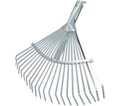 Rastrillo metalico para jardin ancho regulable 31,5 a 43,5 cm. rastrillo hojas, cepillo jardin, escoba metalica, escoba jardin