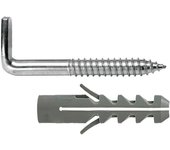 WOLFPACK LINEA PROFESIONAL 13136410 Kit Sanitario Alcayata con Taco Expansión Ø 14 x 70 mm. Fijación Calentadores/Termos De Agua, Multicolor