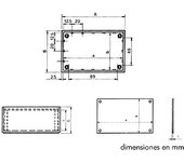Standard Plastic Housings Caja Universal TEKO P/2.10 plástico Gris, Azul 110 x 72 x 50 1 pc(s)