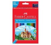 Faber-Castell 120136 - Estuche cartón con 36 lápices hexagonales multicolor, lápices escolares de colores