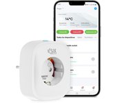 Enchufe inteligente ksix, smart home, 1 toma de corriente, conexión inalámbrica por wi-f