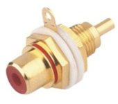 Base Conector RCA Hembra ROJO 10.581/R