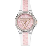 GUESS Reloj Analógico para Mujer'S de Cuarzo con Correa en Silicona GW0834L2