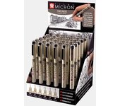 Talens sakura expositor de 36 rotuladores permanentes pigma micron fineliner negro