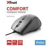 Trust MaxTrack Mini ratón mano derecha USB tipo A Óptico 1000 DPI