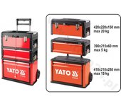 Yato YT-09102 pieza pequeña y caja de herramientas Aluminio, Metal, Plástico Negro, Rojo
