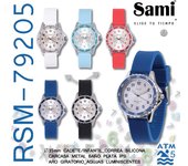 Reloj sami cadete wr50m red aro correa silicona lisa esf plata