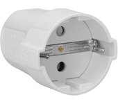 WOLFPACK LINEA PROFESIONAL Base Schuko 2 Polos Con Toma Tierra. 16 Amperios Color Blanco