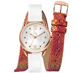 Guess Reloj Analógico para Mujer de Cuarzo con Correa en Cuero Y13003L1