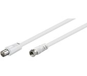 Cable Antena TV Macho A F Macho 2,5m BLANCO